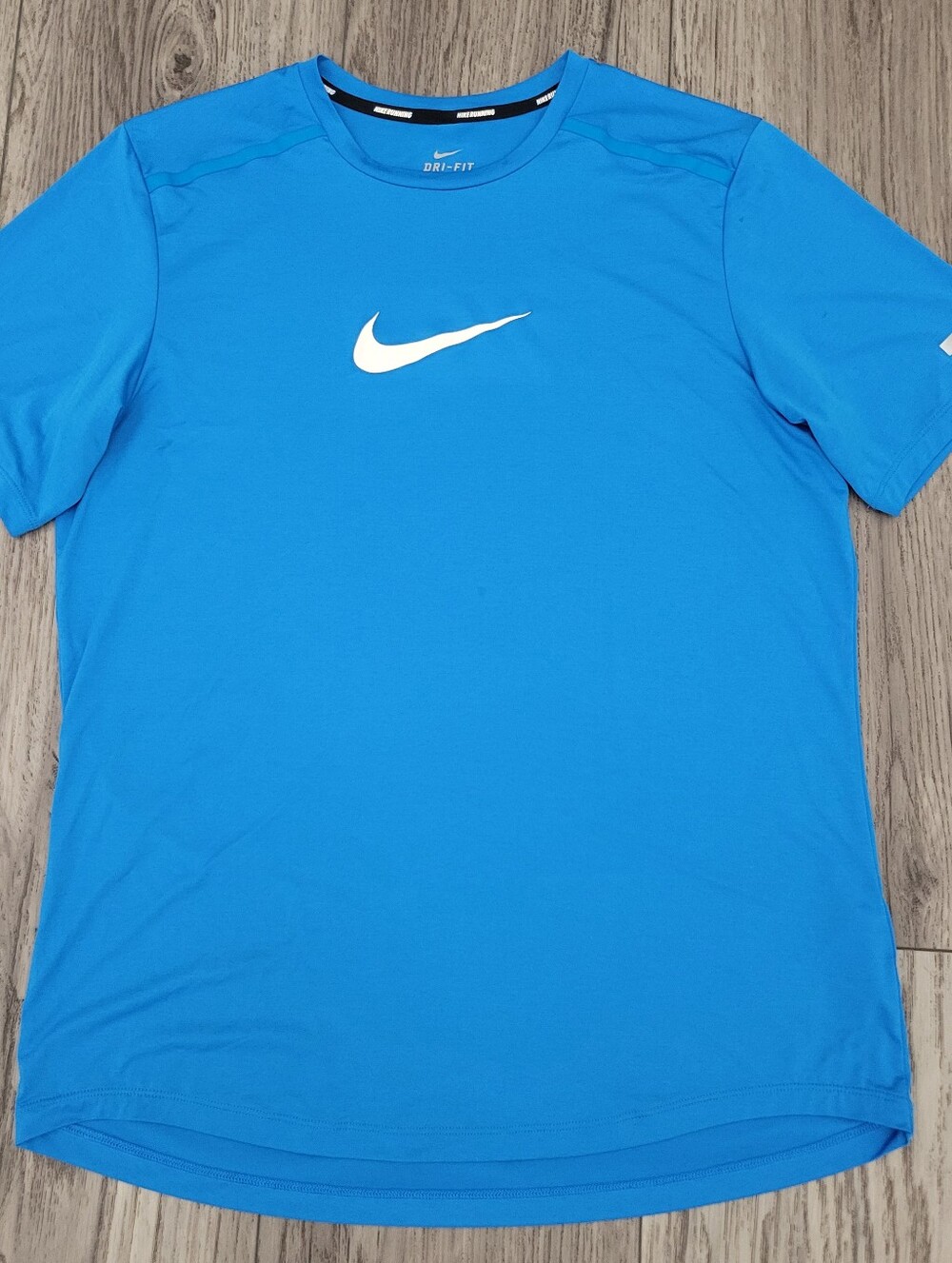 Nike Men’s Dri-FIT Short Sleeve Tee — Bright Blue with White Swoosh